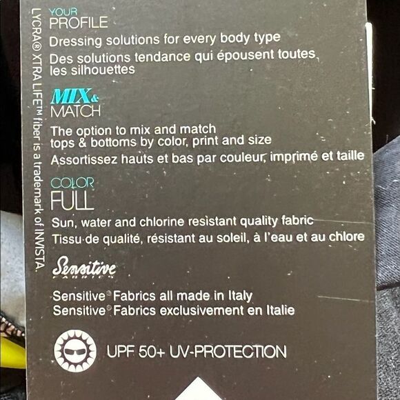 Profile by Gottex Black Floral Monaco Printed D-Cup Tankini Top 34D Slimming New - Picture 11 of 11